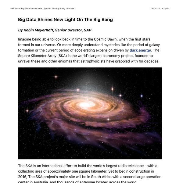 Big Data Shines New Light On The Big Bang