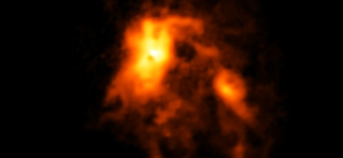 Protostar Blazes Bright, Reshaping Its Stellar Nursery