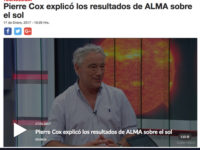 Pierre Cox explicó los resultados de ALMA sobre el sol
