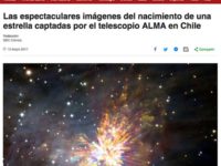 Las espectaculares imágenes del nacimiento de una estrella captadas por el telescopio ALMA en Chile