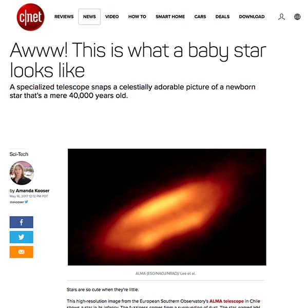 Awww! This is what a baby star looks like