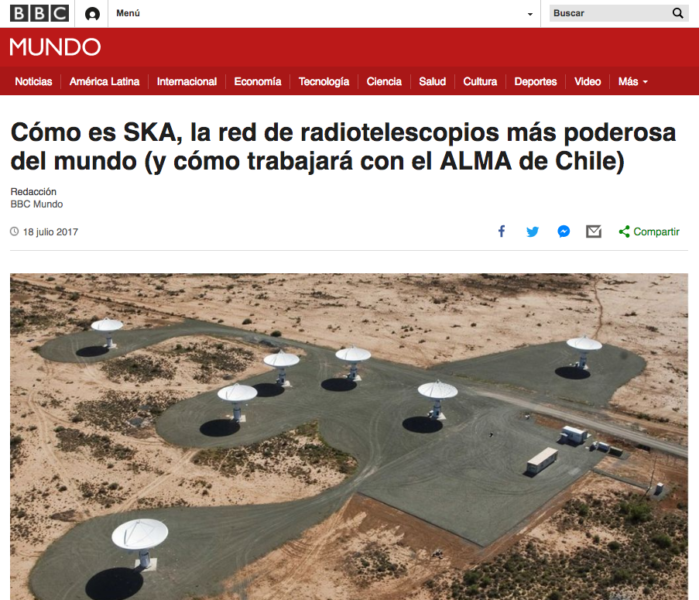 Cómo es SKA, la red de radiotelescopios más poderosa del mundo (y cómo trabajará con el ALMA de Chile)