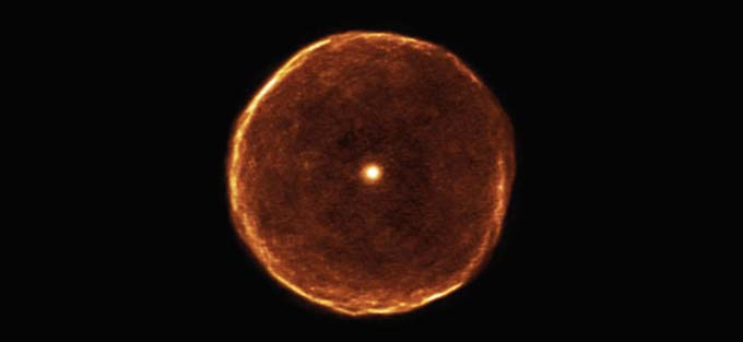 Ageing Star Blows Off Smoky Bubble