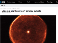 Ageing star blows off smoky bubble