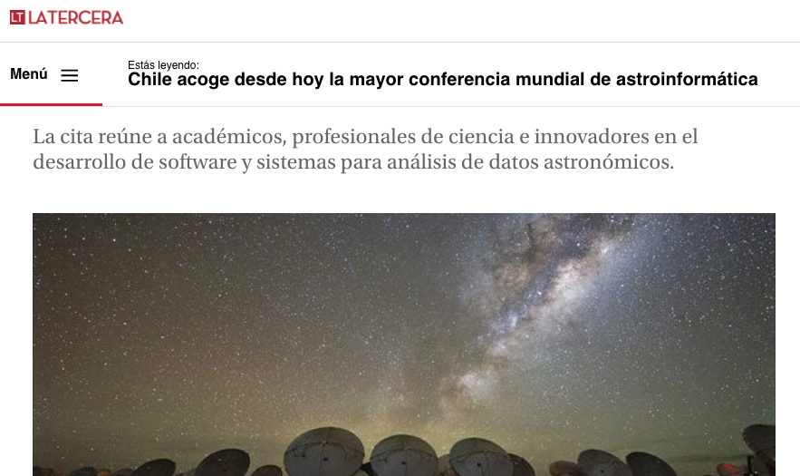 Chile acoge desde hoy la mayor conferencia mundial de astroinformática