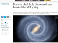 Massive black hole discovered near heart of the Milky Way