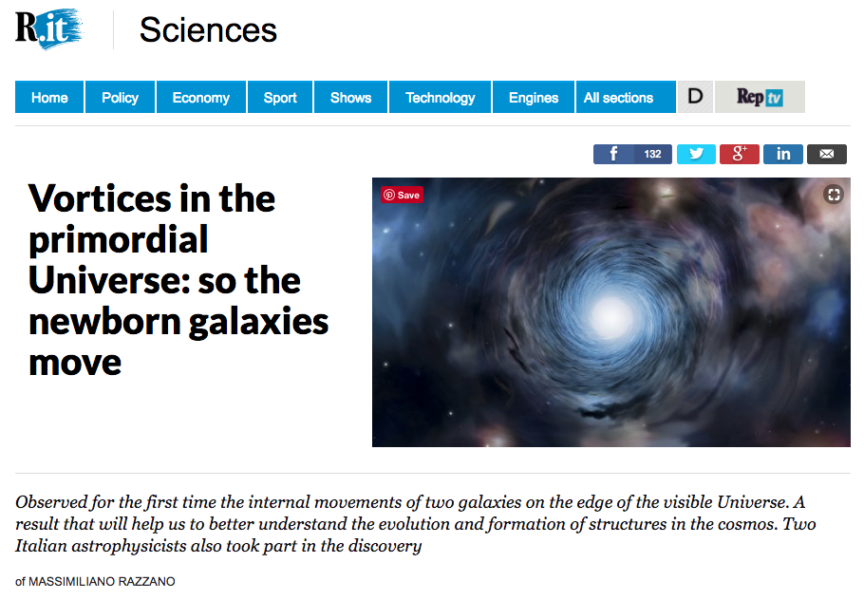 "Vortices in the primordial Universe: so the newborn galaxies move".