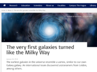"The very first galaxies turned like the Milky Way".