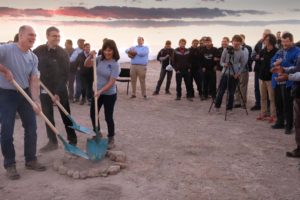 Groundbreaking ceremony for indoor sports facility at the ALMA Observatory