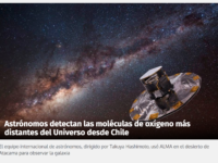 Astrónomos detectan las moléculas de oxígeno más distantes del Universo desde Chile