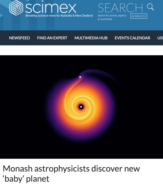 Monash astrophysicists discover new ‘baby’ planet