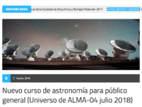 Nuevo curso de astronomía para público general…