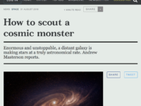 How to scout a cosmic monster