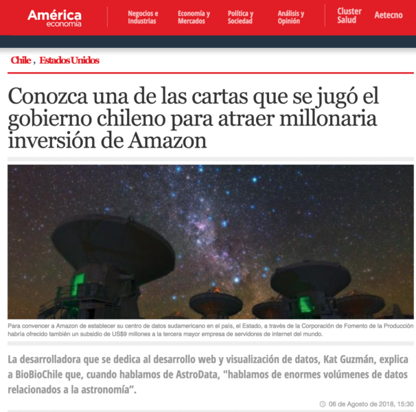 Conozca una de las cartas que se jugó el gobierno chileno para atraer millonaria inversión de Amazon