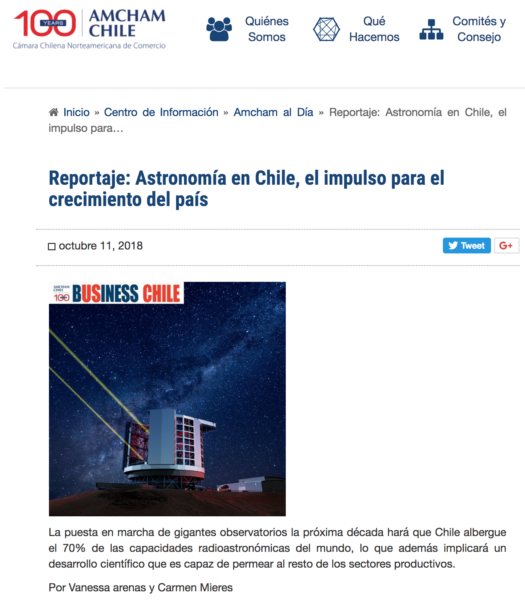 Astronomía en Chile, el impulso para el crecimiento del país