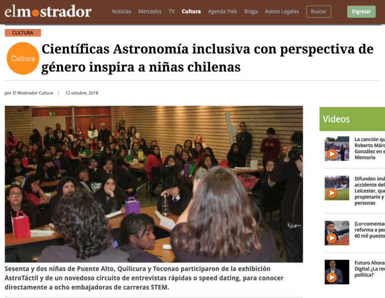 Científicas Astronomía inclusiva con perspectiva de género inspira a niñas chilenas