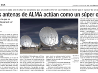 Las antenas de ALMA actúan como un súper ojo