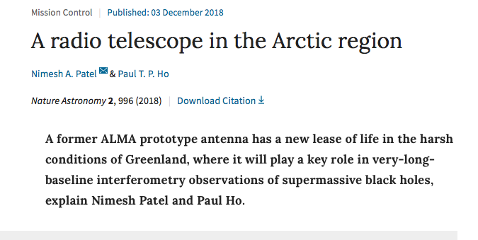 A radio telescope in the Arctic region
