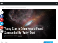 Young Star In Orion Nebula Found Surrounded By ‘Salty’ Dust