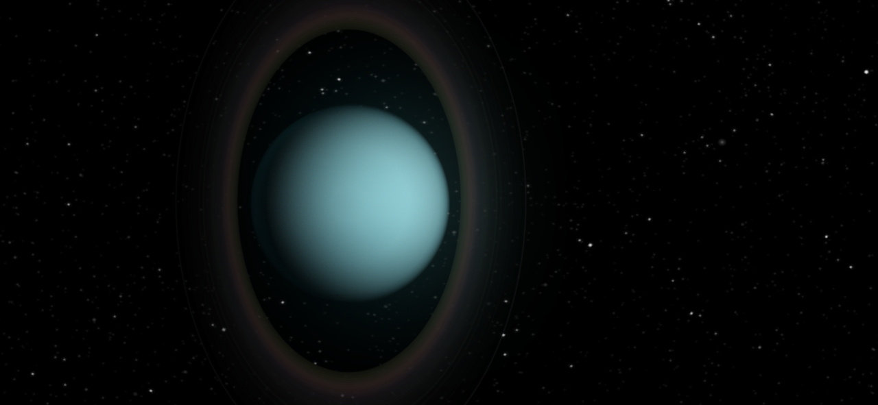 Planetary Rings of Uranus Glow in Cold Light