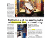 Académico de la UC creó su propio modelo del observatorio ALMA y lo presentó a Lego