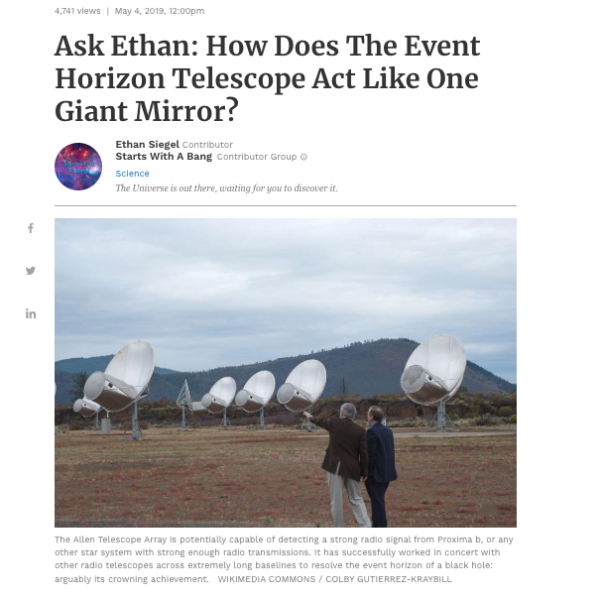 Ask Ethan: How Does The Event Horizon Telescope Act Like One Giant Mirror?