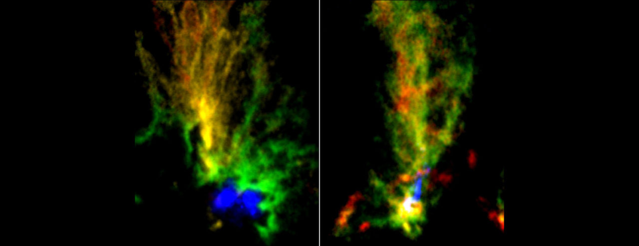 Two Cosmic Peacocks Show Violent History of the Magellanic Clouds