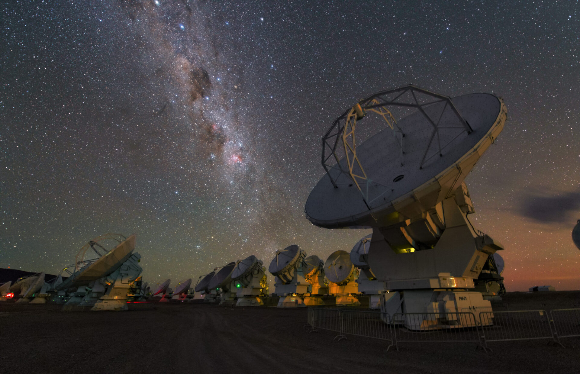 Se recolectó un grupo completo de antenas de ALMA