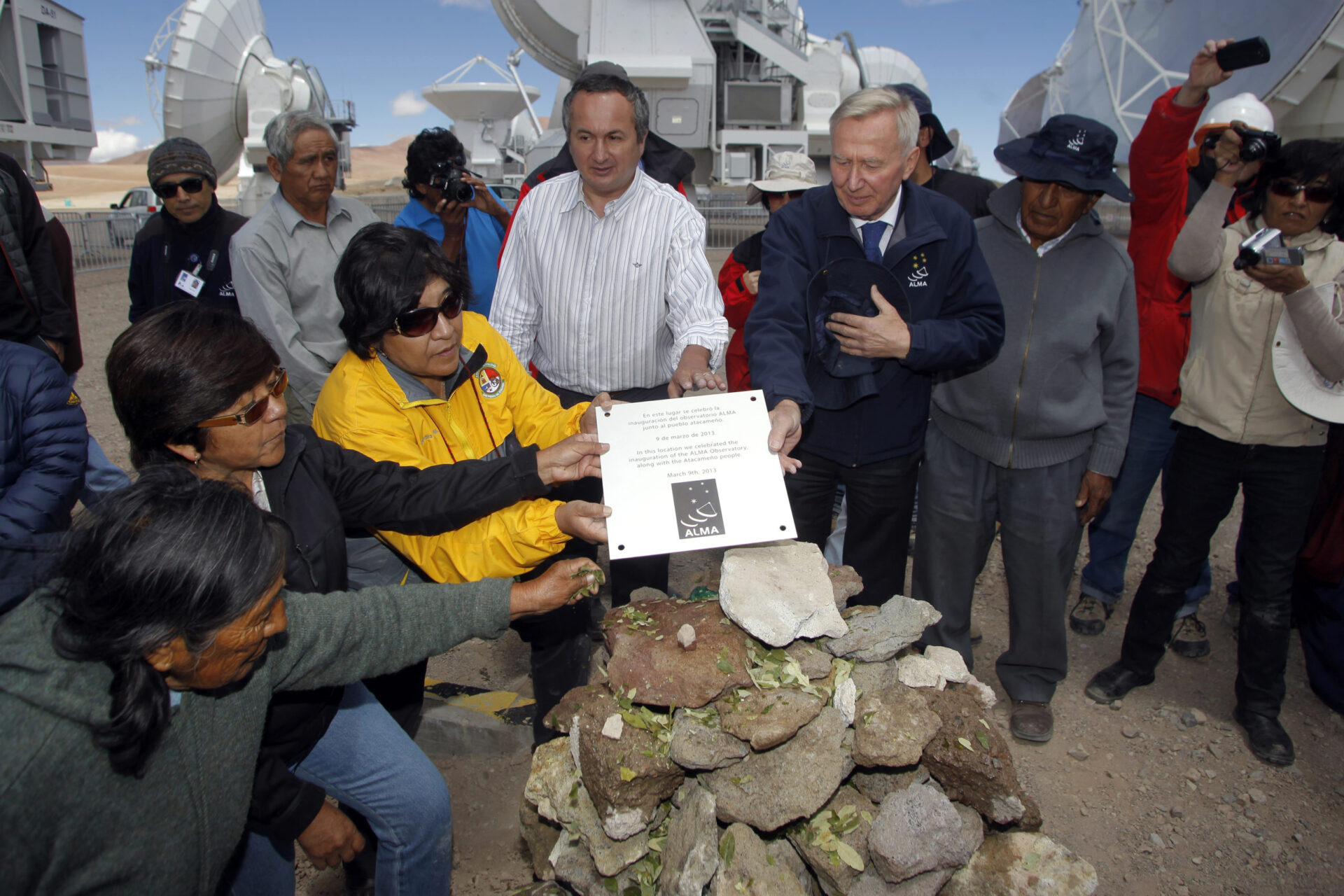 Durante la inauguración de ALMA