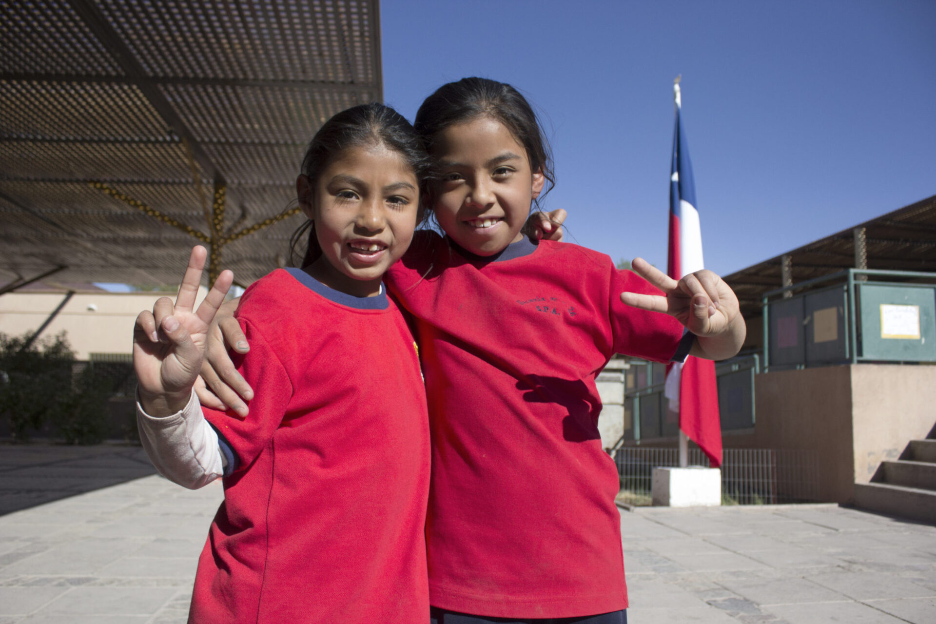 Students from the E-26 School in San Pedro de Atacama