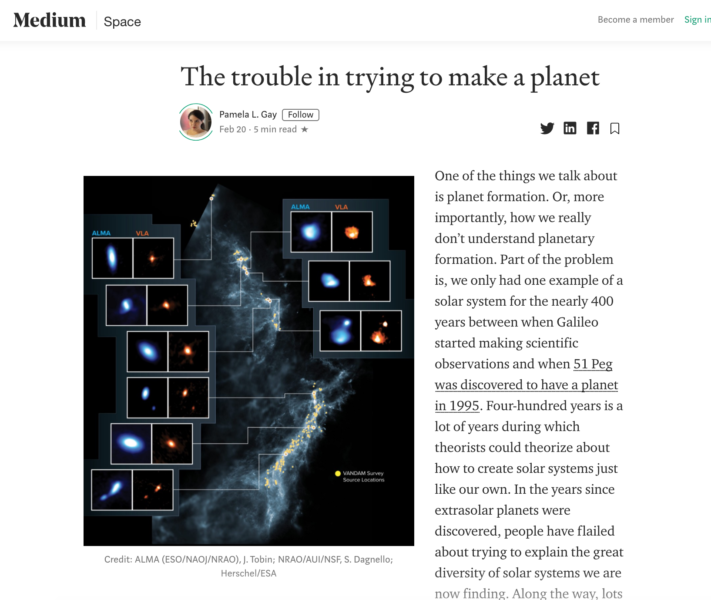 The trouble in trying to make a planet