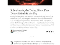R Sculptoris, the Dying Giant That Draws Spirals in the Sky