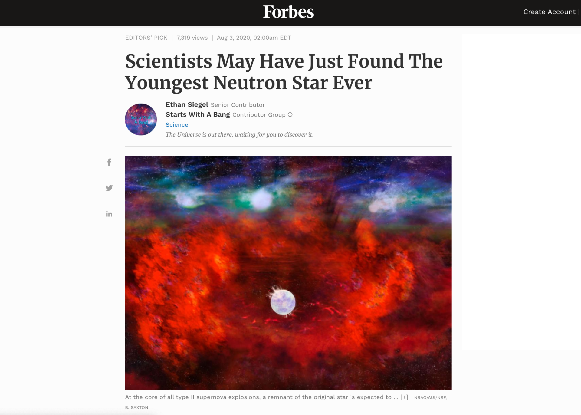 Scientists May Have Just Found The Youngest Neutron Star Ever