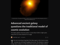 Advanced ancient galaxy questions the traditional model of cosmic evolution