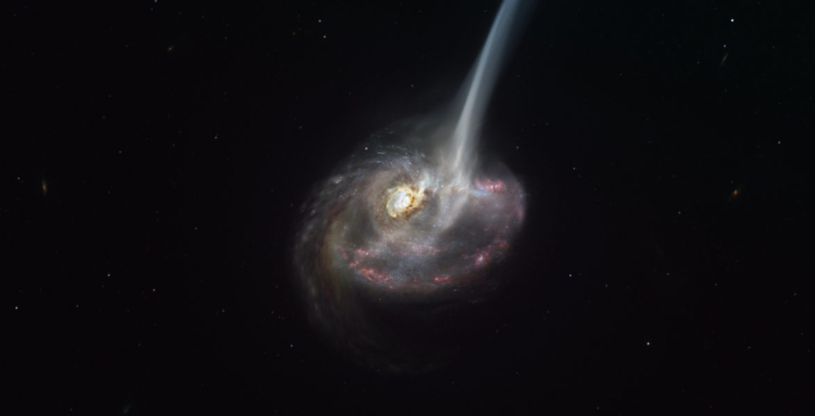 ALMA captures distant colliding galaxy dying out as it loses the ability to form stars
