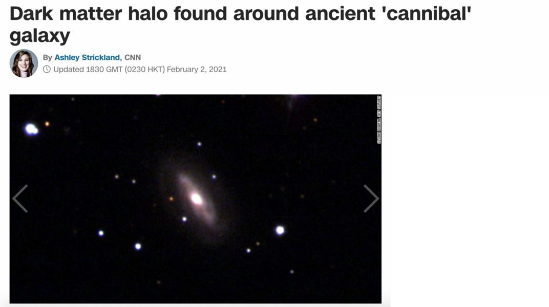 Dark matter halo found around ancient 'cannibal' galaxy