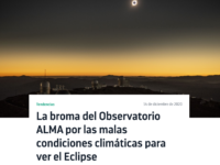 La broma del Observatorio ALMA por las malas condiciones climáticas para ver el Eclipse