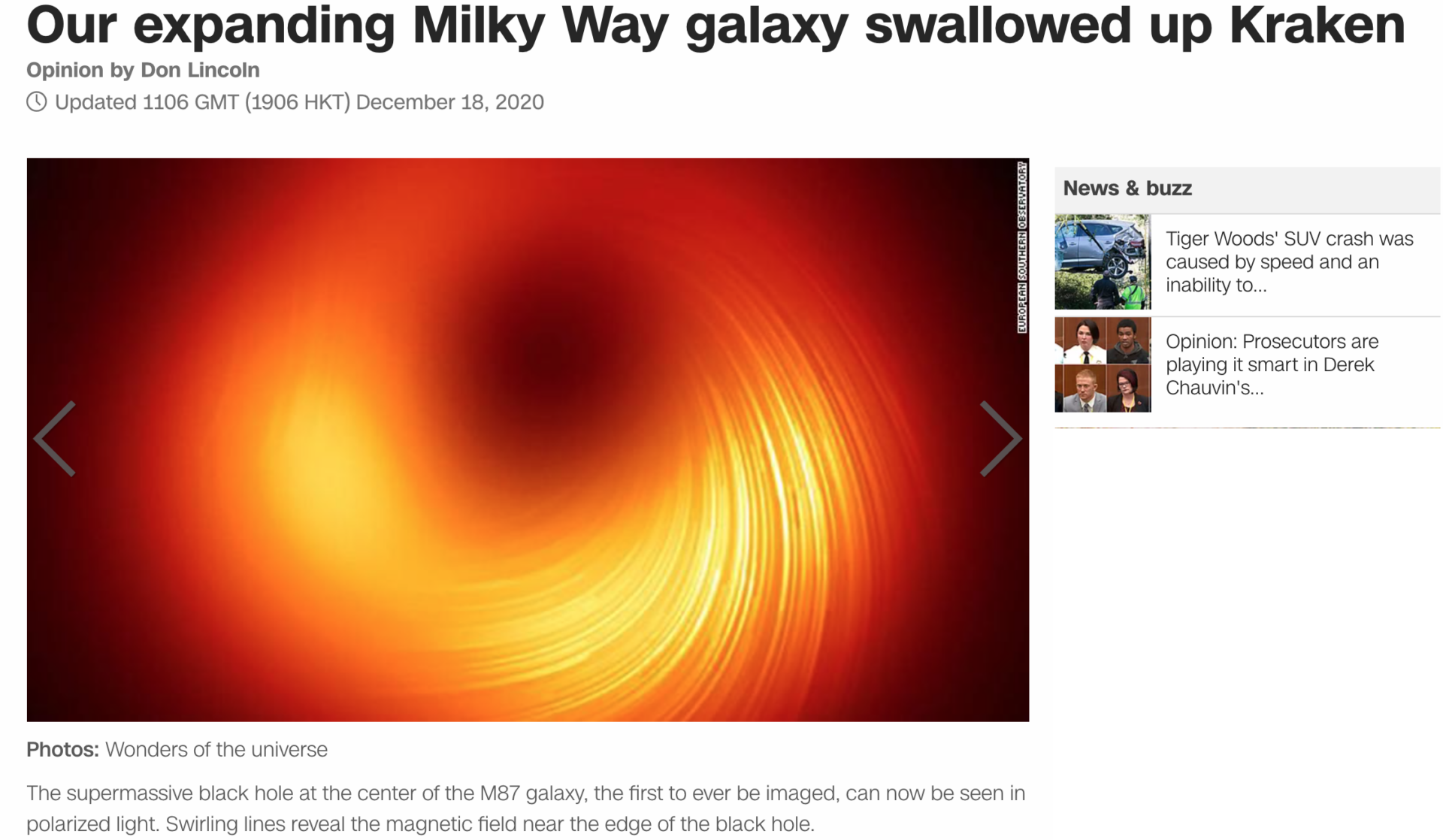 Our expanding Milky Way galaxy swallowed up Kraken