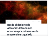 Desde el desierto de Atacama: Astrónomos observan por primera vez la muerte de una galaxia