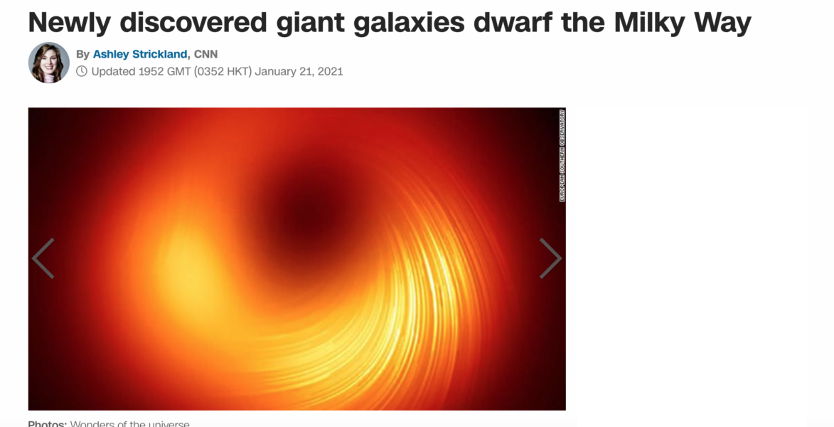Newly discovered giant galaxies dwarf the Milky Way