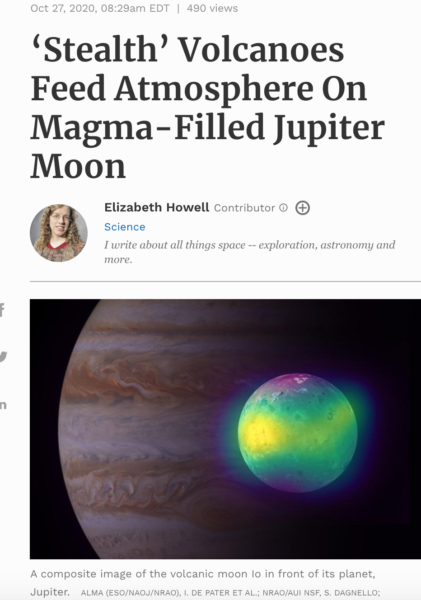 ‘Stealth’ Volcanoes Feed Atmosphere On Magma-Filled Jupiter Moon