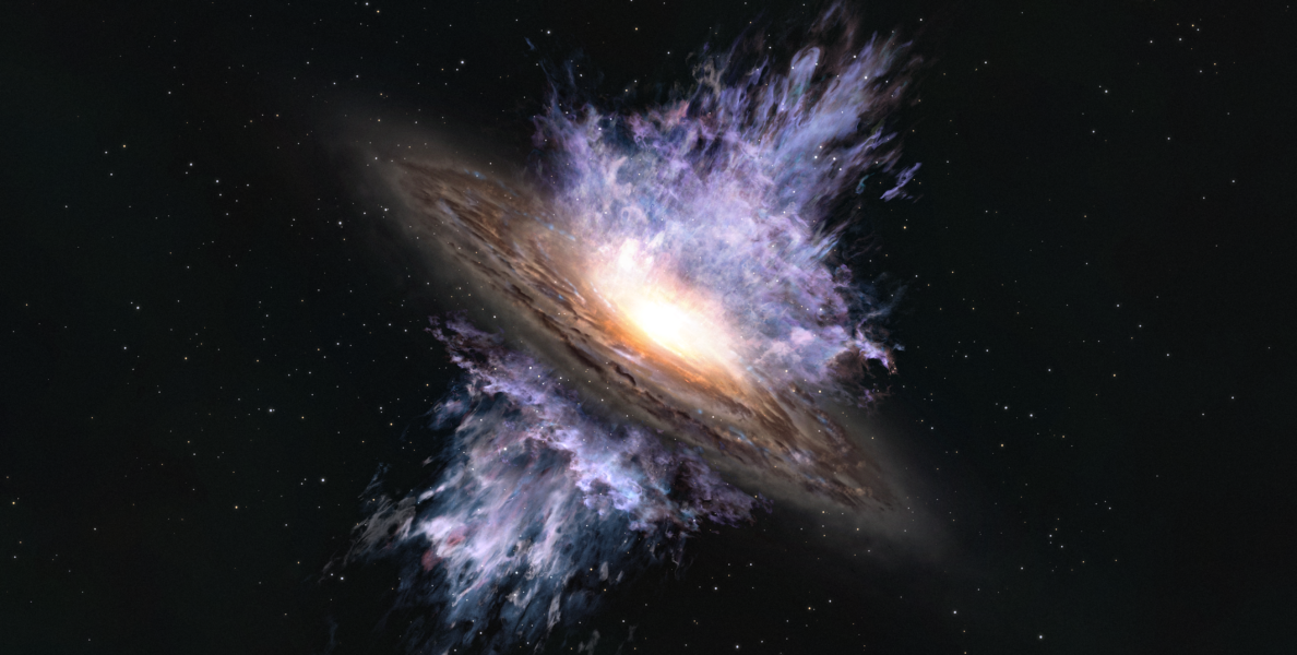 ALMA Discovers Earliest Gigantic Black Hole Storm