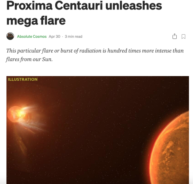 Proxima Centauri unleashes mega flare
