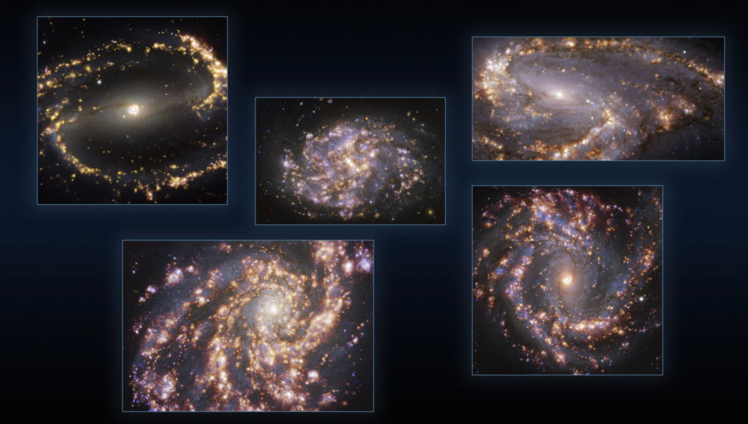 Fuegos artificiales galácticos: nuevas imágenes revelan impresionantes características de galaxias cercanas