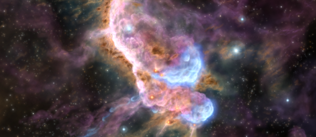 Chorro de estrella bebé incide en proceso de formación estelar en región cercana