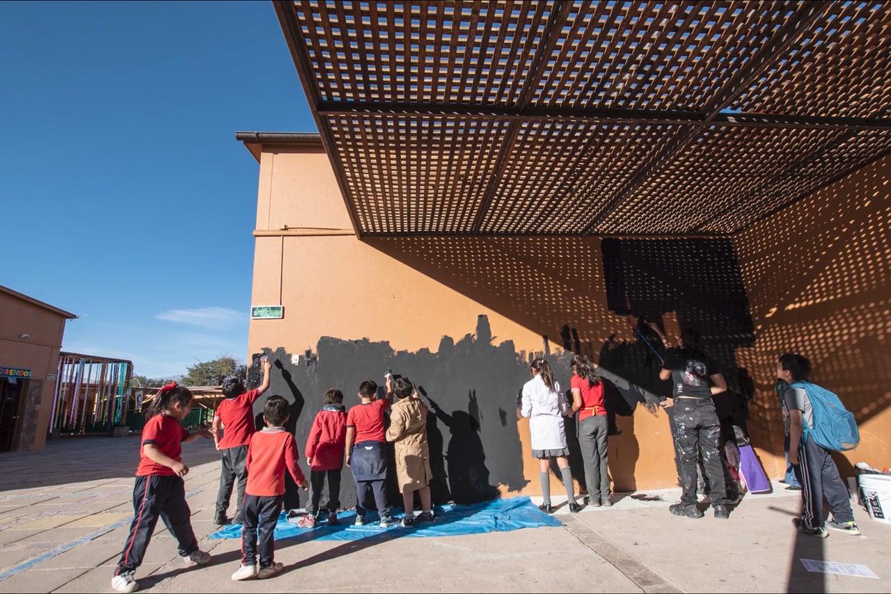 Participatory mural in the School of San Pedro de Atacama